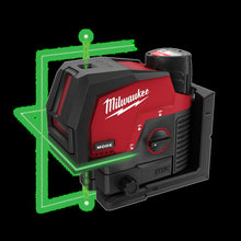Load image into Gallery viewer, M12 Green Cross Line Laser with Plumb Points
